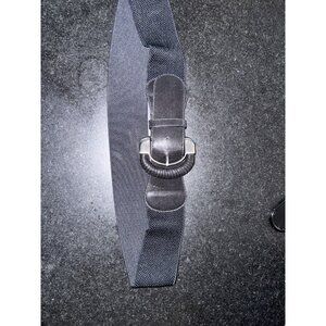 Women Elastic Waistband Corset Faux Leather Wide Black Belt Stretch Vintage Y2K